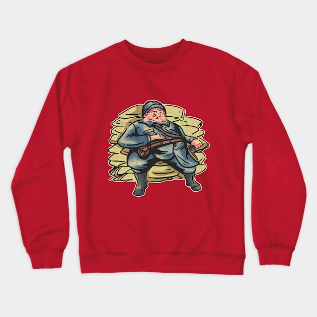 A chubby solider Crewneck Sweatshirt by Translucia